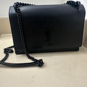 YSL Kate Medium Black Leather Chain Bag – Gently Used w/ Dust Bag